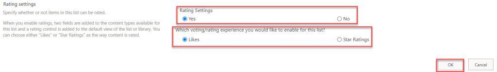 Add Rating Column to SharePoint List